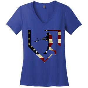 High School Baseball Season College Ball Player Women's V-Neck T-Shirt