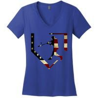 High School Baseball Season College Ball Player Women's V-Neck T-Shirt