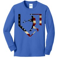 High School Baseball Season College Ball Player Kids Long Sleeve Shirt