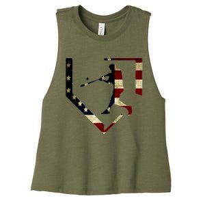 High School Baseball Season College Ball Player Women's Racerback Cropped Tank