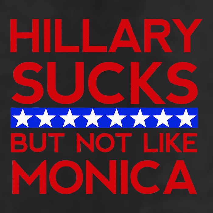 Hillary Sucks But Not Like Monica Funny Election 25L Jumbo Tote
