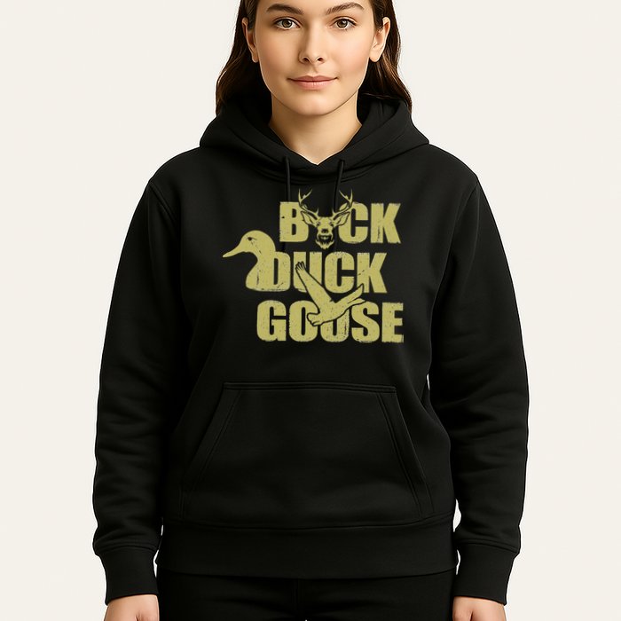 Hunting Season Buck Duck Goose Big Game Duck Hoodie