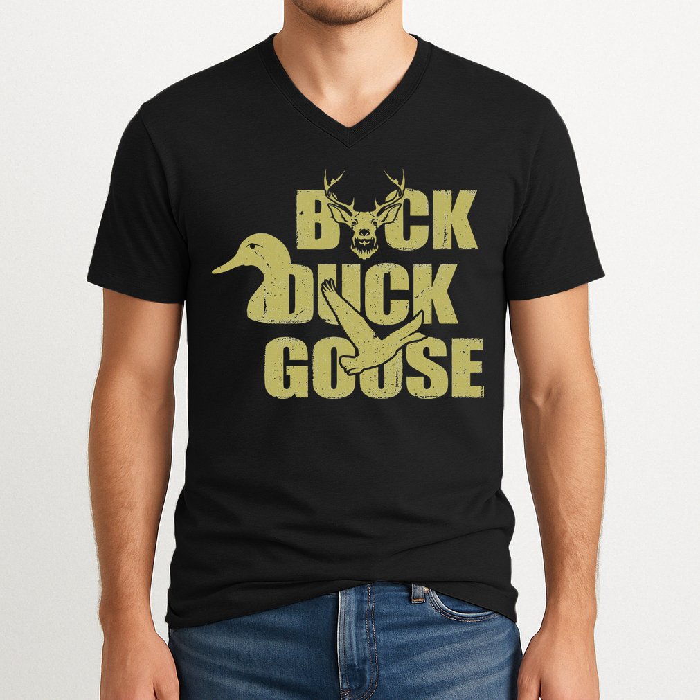 Hunting Season Buck Duck Goose Big Game Duck V-Neck T-Shirt