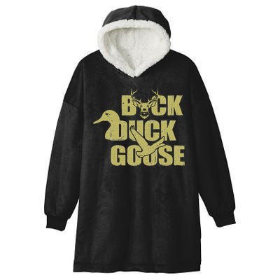 Hunting Season Buck Duck Goose Big Game Duck Hooded Wearable Blanket