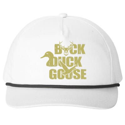 Hunting Season Buck Duck Goose Big Game Duck Snapback Five-Panel Rope Hat