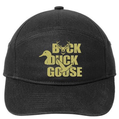 Hunting Season Buck Duck Goose Big Game Duck 7-Panel Snapback Hat