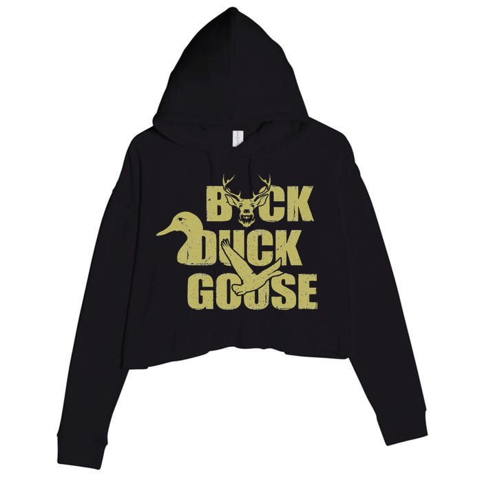 Hunting Season Buck Duck Goose Big Game Duck Crop Fleece Hoodie