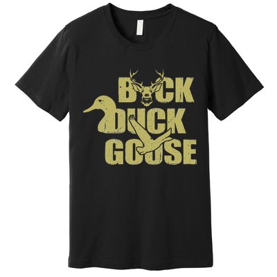Hunting Season Buck Duck Goose Big Game Duck Premium T-Shirt