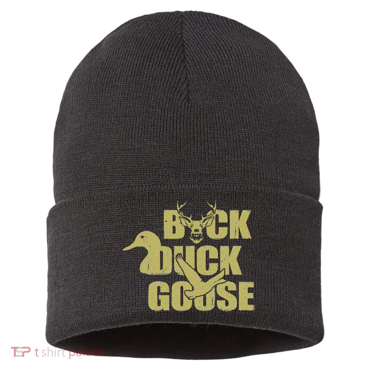 Hunting Season Buck Duck Goose Big Game Duck Sustainable Knit Beanie