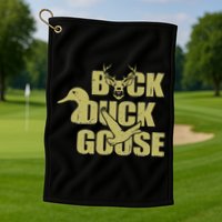 Hunting Season Buck Duck Goose Big Game Duck Golf Towel
