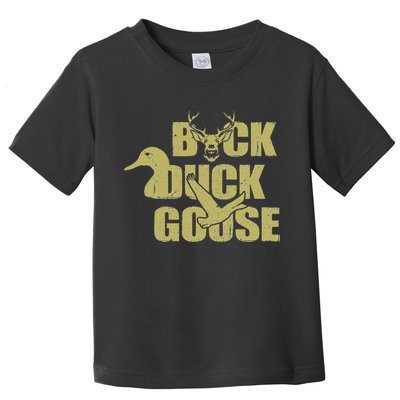 Hunting Season Buck Duck Goose Big Game Duck Toddler T-Shirt