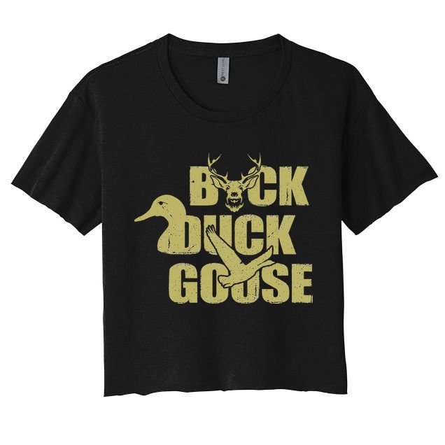 Hunting Season Buck Duck Goose Big Game Duck Crop Top