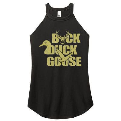 Hunting Season Buck Duck Goose Big Game Duck Women's Perfect Tri Rocker Tank