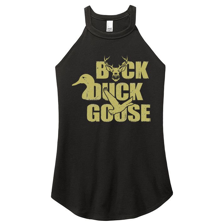 Hunting Season Buck Duck Goose Big Game Duck Women's Perfect Tri Rocker Tank