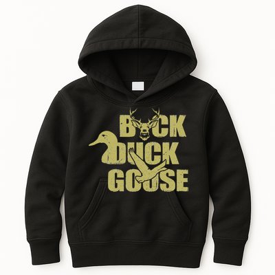 Hunting Season Buck Duck Goose Big Game Duck Kids Hoodie