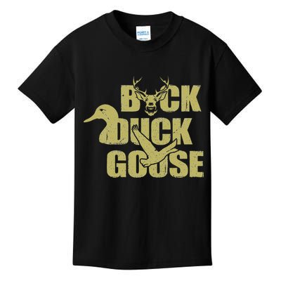 Hunting Season Buck Duck Goose Big Game Duck Kids T-Shirt