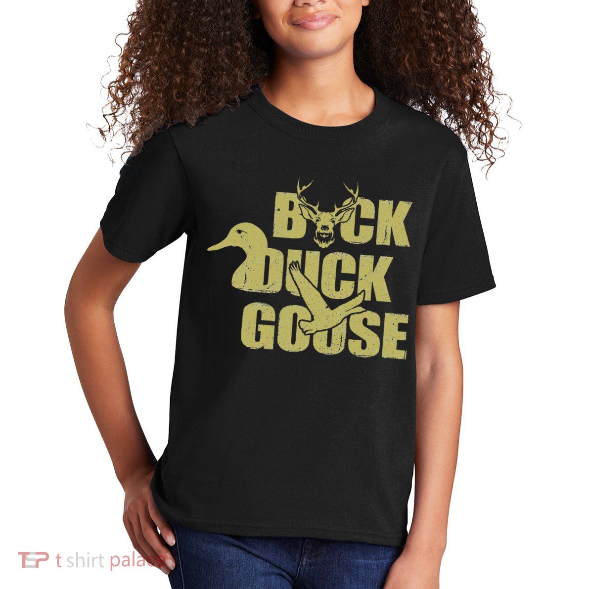 Hunting Season Buck Duck Goose Big Game Duck Kids T-Shirt