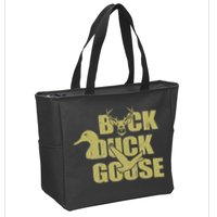 Hunting Season Buck Duck Goose Big Game Duck Zip Tote Bag