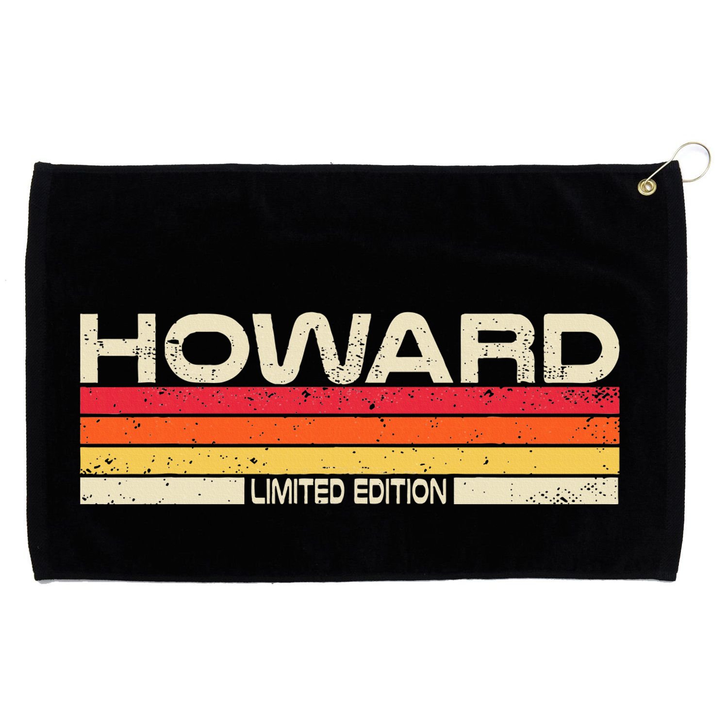 Howard Surname Birthday Family Reunion 80s 90s Sunset Grommeted Golf Towel