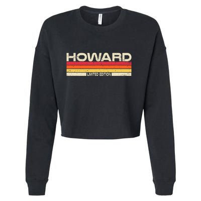 Howard Surname Birthday Family Reunion 80s 90s Sunset Cropped Pullover Crew