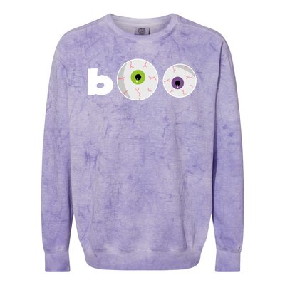 Halloween Scary Boo Eyes Colorblast Crewneck Sweatshirt