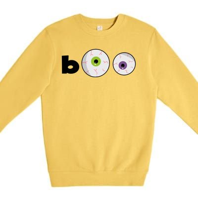 Halloween Scary Boo Eyes Premium Crewneck Sweatshirt