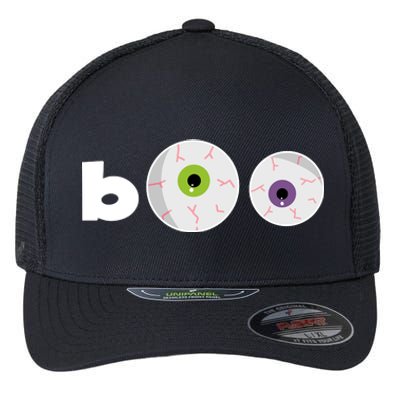 Halloween Scary Boo Eyes Flexfit Unipanel Trucker Cap