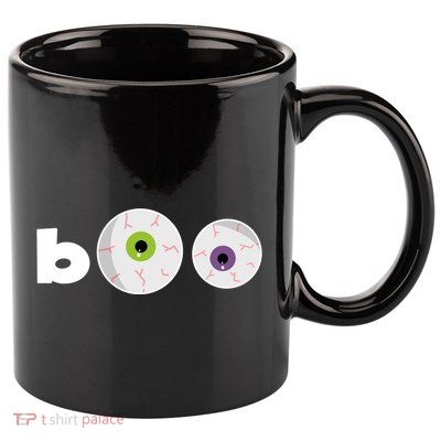Halloween Scary Boo Eyes 11oz C Handle Ceramic Mug