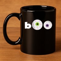 Halloween Scary Boo Eyes 11oz C Handle Ceramic Mug