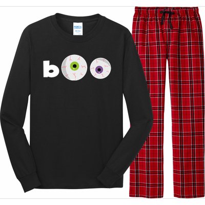 Halloween Scary Boo Eyes Long Sleeve Pajama Set