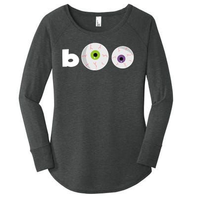 Halloween Scary Boo Eyes Women's Perfect Tri Tunic Long Sleeve Shirt