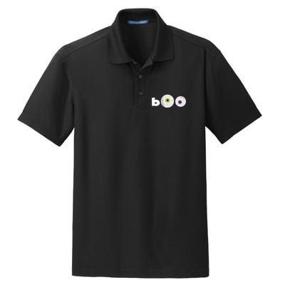 Halloween Scary Boo Eyes Dry Zone Grid Polo