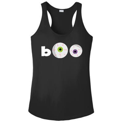 Halloween Scary Boo Eyes Ladies PosiCharge Competitor Racerback Tank