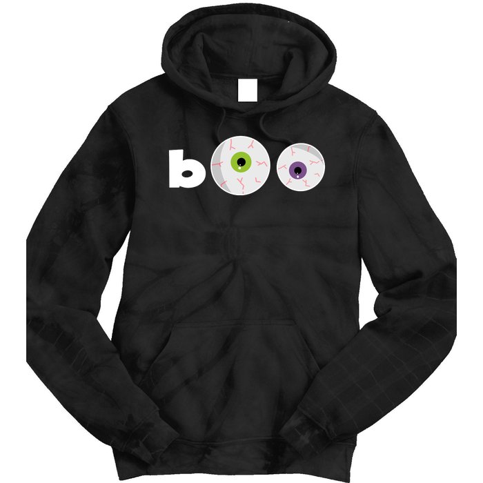 Halloween Scary Boo Eyes Tie Dye Hoodie