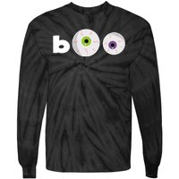 Halloween Scary Boo Eyes Tie-Dye Long Sleeve Shirt