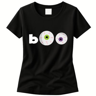 Halloween Scary Boo Eyes Womens T-Shirt
