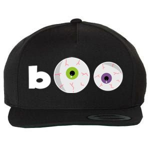 Halloween Scary Boo Eyes Wool Snapback Cap