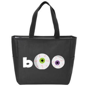 Halloween Scary Boo Eyes Zip Tote Bag