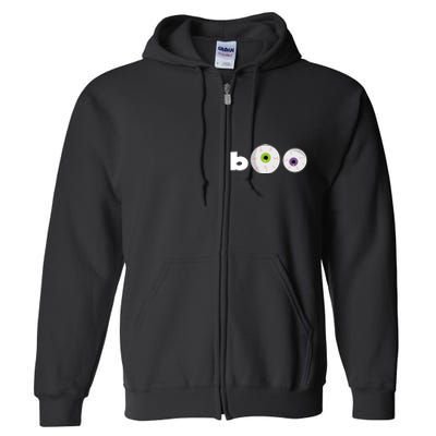 Halloween Scary Boo Eyes Full Zip Hoodie