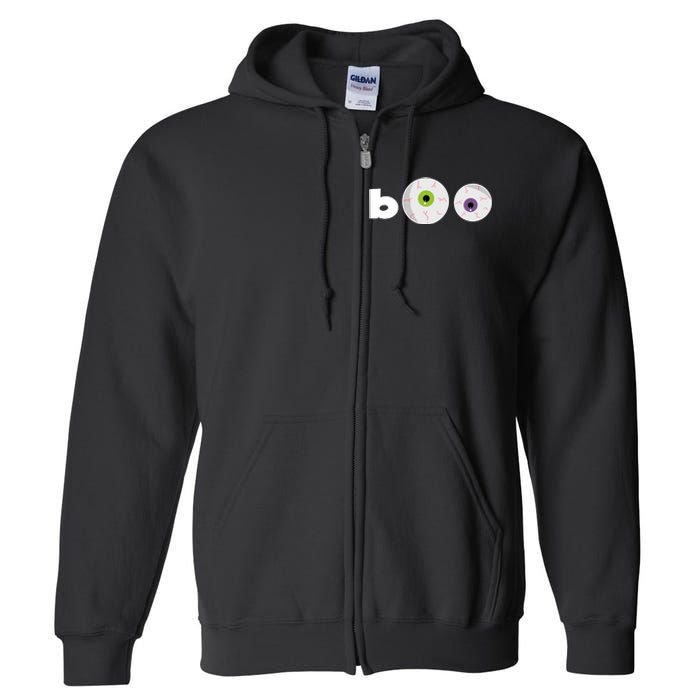 Halloween Scary Boo Eyes Full Zip Hoodie