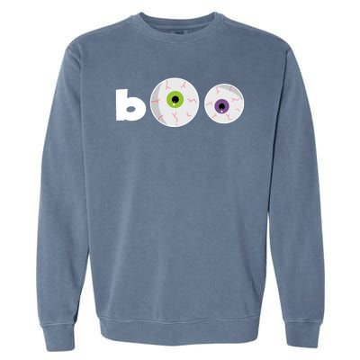 Halloween Scary Boo Eyes Garment-Dyed Sweatshirt