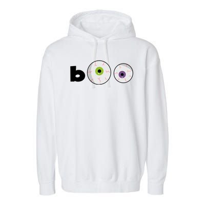 Halloween Scary Boo Eyes Garment-Dyed Fleece Hoodie