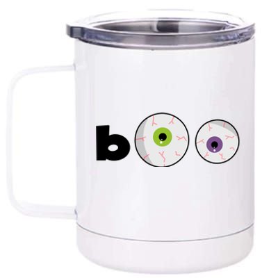 Halloween Scary Boo Eyes 12 oz Stainless Steel Tumbler Cup