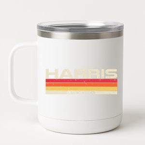 Harris Surname Birthday Family Reunion 80s 90s Sunset 12 oz Stainless Steel Tumbler Cup