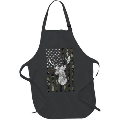 Hunting Season Buck Deer Hunting American Camouflage USA Flag Apron