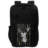 Hunting Season Buck Deer Hunting American Camouflage USA Flag Impact Tech Backpack