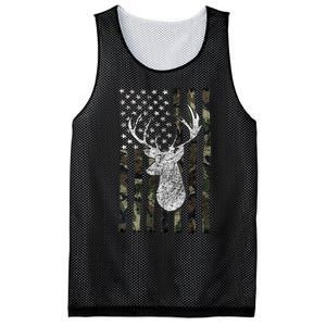 Hunting Season Buck Deer Hunting American Camouflage USA Flag Mesh Reversible Basketball Jersey Tank