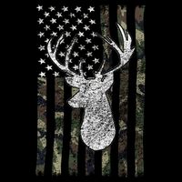 Hunting Season Buck Deer Hunting American Camouflage USA Flag Cooling Performance Long Sleeve Crew