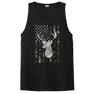 Hunting Season Buck Deer Hunting American Camouflage USA Flag PosiCharge Competitor Tank