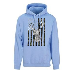 Hunting Season Buck Deer Hunting American Camouflage USA Flag Unisex Surf Hoodie